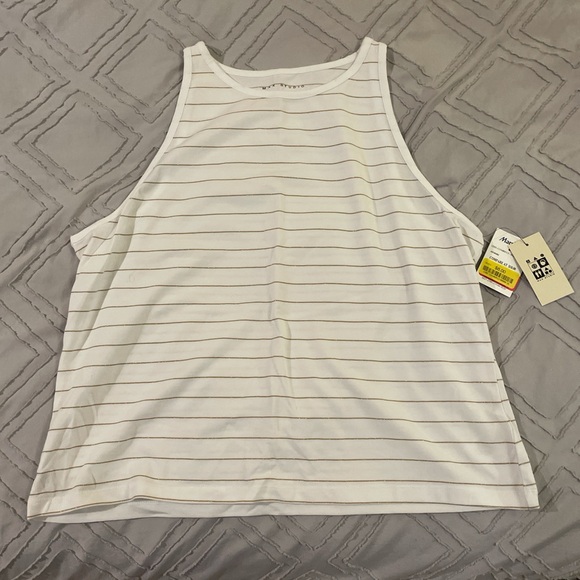 Max Studio Striped Tank Top - Picture 1 of 1